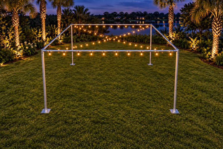 20' x 20' Open-Air Bistro Lighting Frame