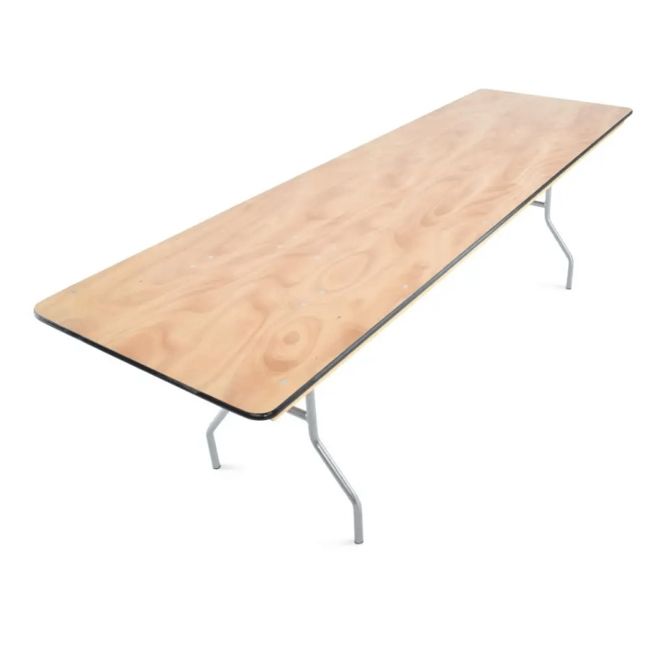 8' Wood Banquet Rectangular Table