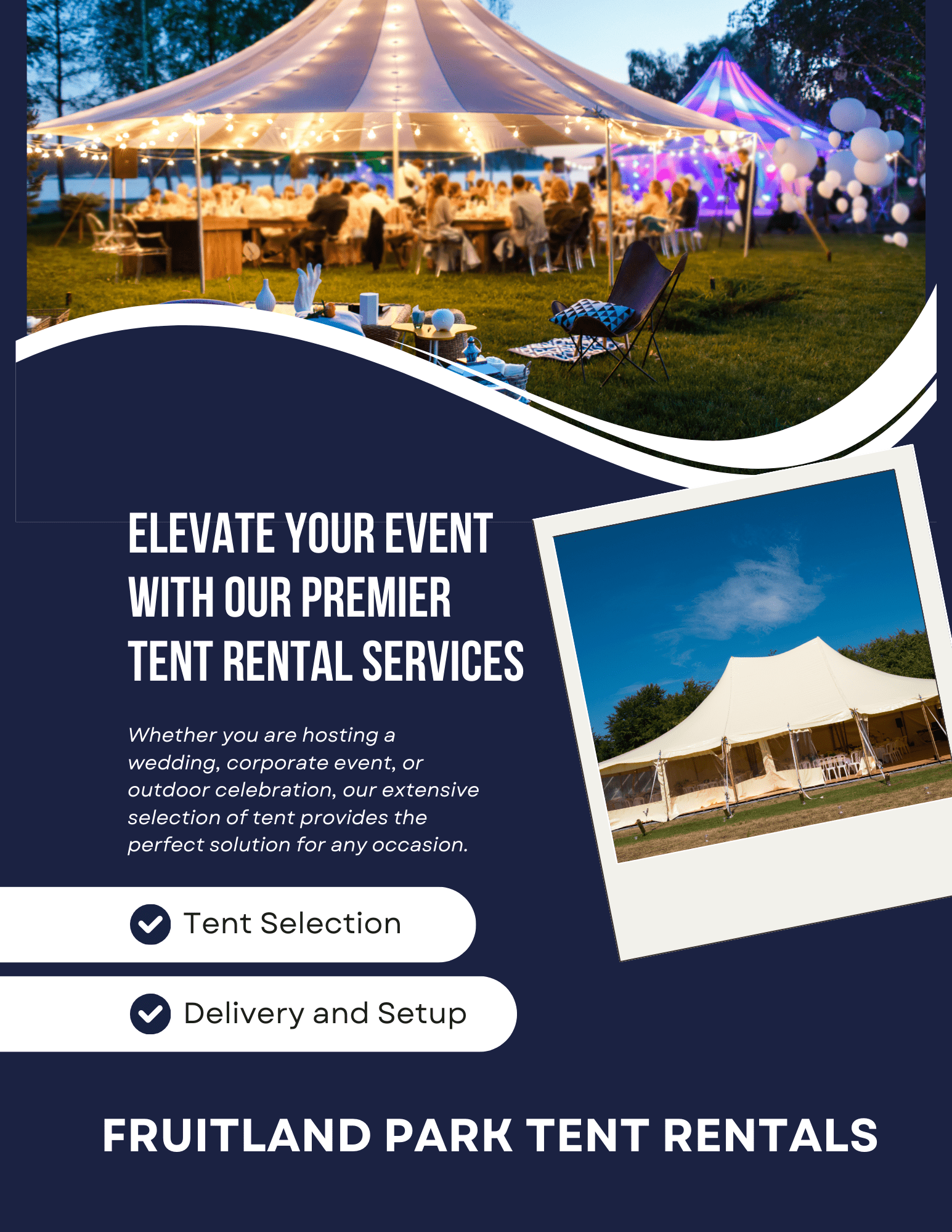 Amazing Tent Rentals in Fruitland Park, Florida Central Florida Event