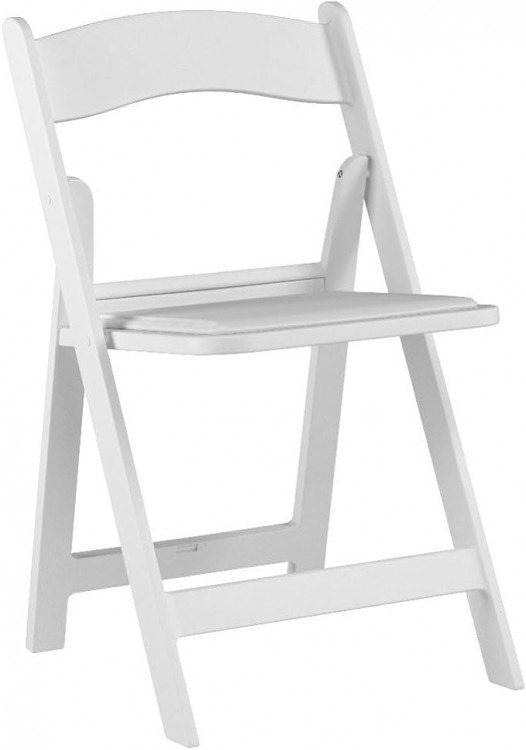 Padded Resin Chair - White