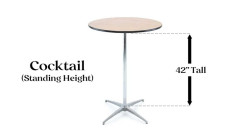 Wood 30 Round Cocktail Table